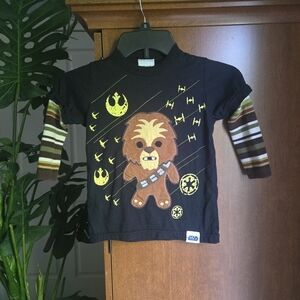 Morfs Star Wars Chewbacca Kids Long Sleeve Tee - Black and Brown